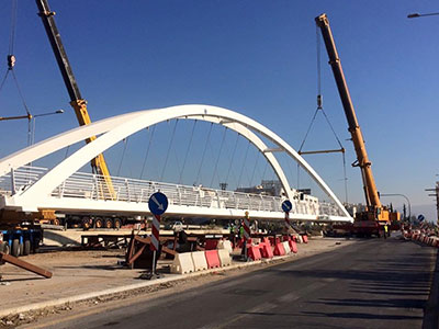 Installation footbridge to Ring road of Thessaloniki Evosmos area